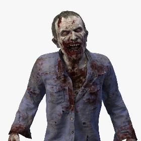 3D Zombie John Rigged model